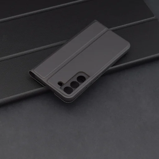  Techsuit - Magskin Könyv - Samsung Galaxy S22 5G - Fekete tok - 2