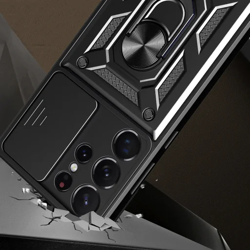  Techsuit - CamShield Sorozat - Samsung Galaxy S22 Ultra 5G - Rózsaarany tok - 4