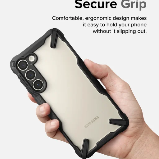  Ringke - Fusion X - Samsung Galaxy S23 Plus - Fekete tok - 3