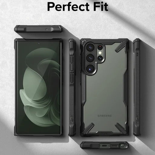  Ringke - Fusion X - Samsung Galaxy S23 Ultra - Fekete tok - 2