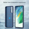  Techsuit - Karbon Szilikon - Samsung Galaxy S21 FE 5G - Kék tok thumbnail