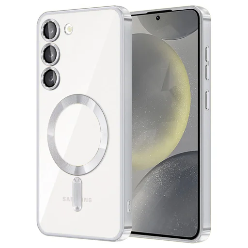  Techsuit - Luxus Kristály MagSafe - Samsung Galaxy S23 - Ezüst tok - 1