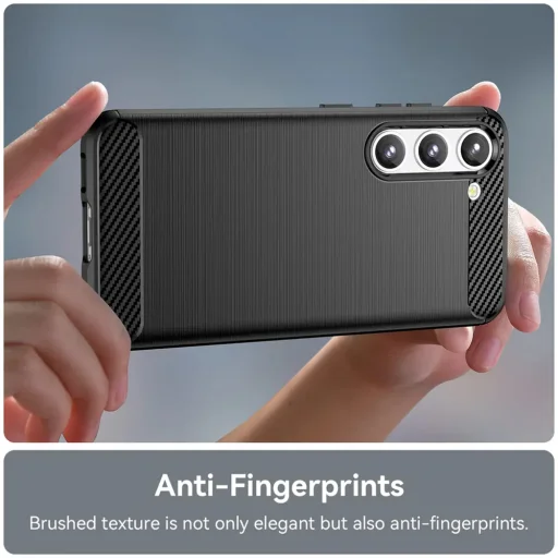  Techsuit - Szénszálas Szilikon - Samsung Galaxy S23 - Fekete tok - 4