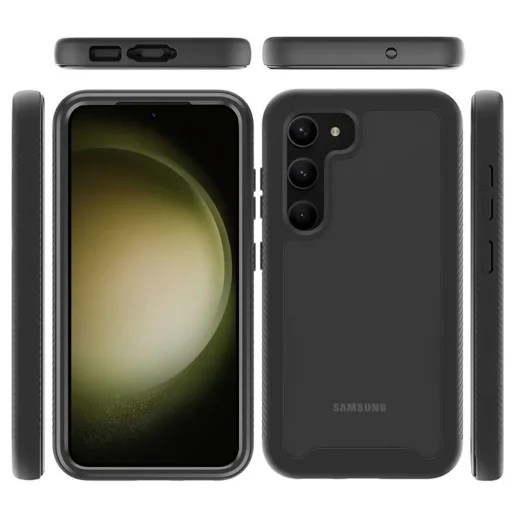  Techsuit - Defense360 Pro + Képernyővédő - Samsung Galaxy S23 Plus - Fekete tok - 2