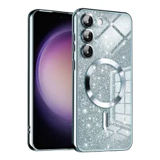  Samsung Galaxy S23 világoskék Techsuit Luxus Csillogó MagSafe tok