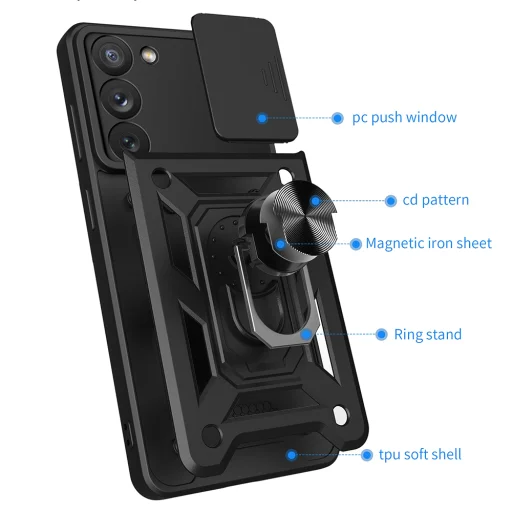  Techsuit - CamShield Sorozat - Samsung Galaxy S23 Plus - Kék tok - 3
