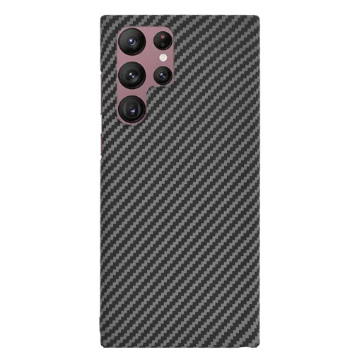  Techsuit - Carbonite Szálhéj - Samsung Galaxy S22 Ultra 5G - Fekete tok - 3