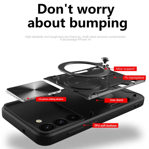 Techsuit - CamGuard Pro - Samsung Galaxy S23 - Fekete tok - 2