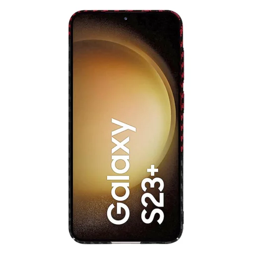  Techsuit - Carbonite FiberShell - Samsung Galaxy S23 Plus - Piros Vortex tok - 2