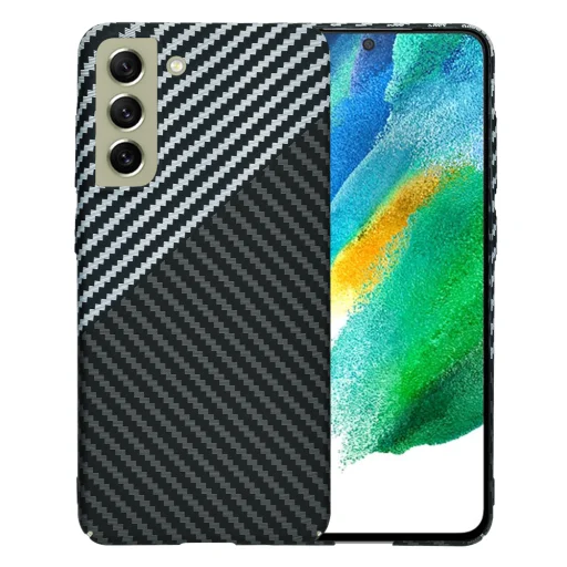  Techsuit - Szénszálas Héj - Samsung Galaxy S21 FE 5G - Lopakodó Szürke tok - 1