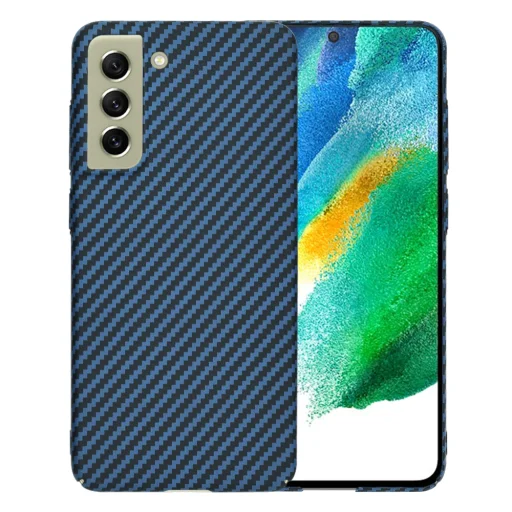  Techsuit - Carbonite FiberShell - Samsung Galaxy S21 FE 5G - Ciánkék tok - 1