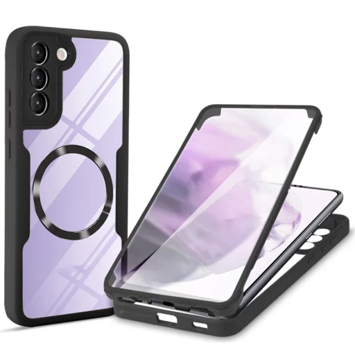  Techsuit - ColorVerse 360 MagSafe Sorozat + Képernyővédő - Samsung Galaxy S21 FE 5G - Fekete tok - 1