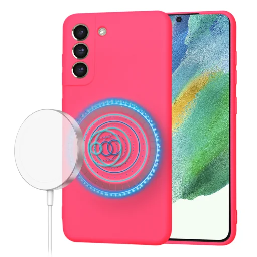  Techsuit - SoftFlex MagSafe - Samsung Galaxy S21 FE 5G - Élénk rózsaszín tok - 1