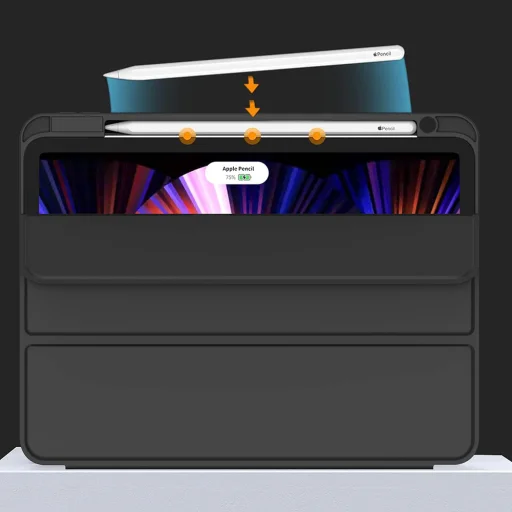  Techsuit - Flex Trifold (ceruzatartóval) - iPad Pro 13 (2024) - Szürke tok - 3