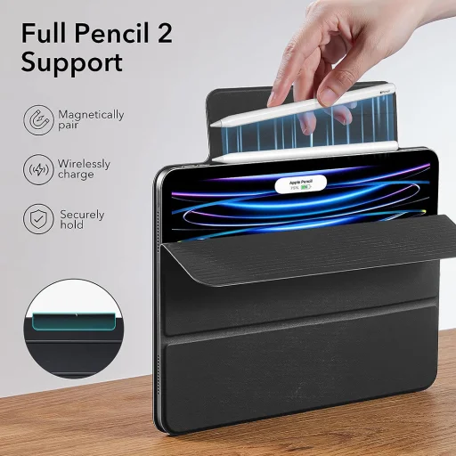  ESR - Rebound Mágneses - iPad Pro 11 (2018 / 2020 / 2021 / 2022) - Fekete tok - 6