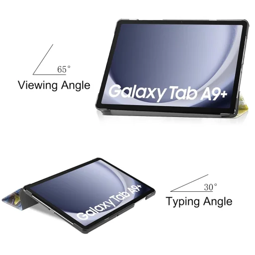  Techsuit - FoldPro - Samsung Galaxy Tab A9 Plus - Csillagos Éj tok - 5