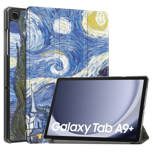  Techsuit - FoldPro - Samsung Galaxy Tab A9 Plus - Csillagos Éj tok - 1
