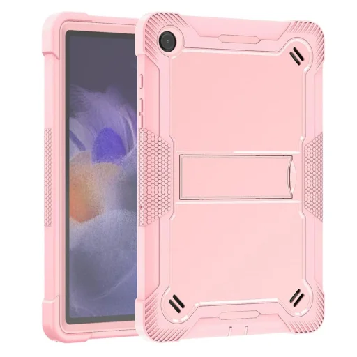  Techsuit - Strapabíró TabShell + Képernyővédő - Samsung Galaxy Tab A9 Plus - Rózsaarany tok - 1
