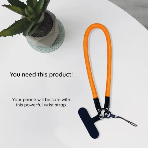 Techsuit - Kötél Csuklópánt (RWS2-03) - Telefonokhoz, Kulcstartó Zsinórral, Fonott Nylon, Tartós, Univerzális - Mély Ürület - 3