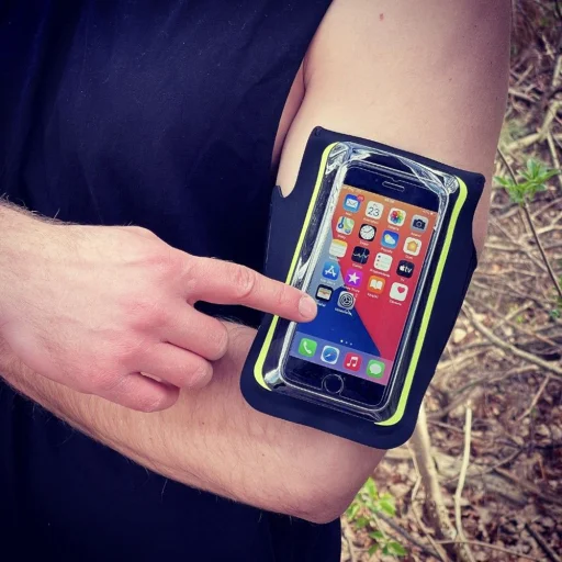  Techsuit - Sportkarpánt (TH10) - Tépőzárral, telefonokhoz, max 6,5" - Fekete / Szürke - 5