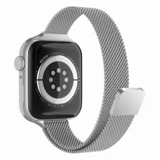  Techsuit - Óraszíj (W034) - Apple Watch 1/2/3/4/5/6/7/8/9/10/SE/SE 2/Ultra/Ultra 2 (42/44/45/46/49mm) - Ezüst