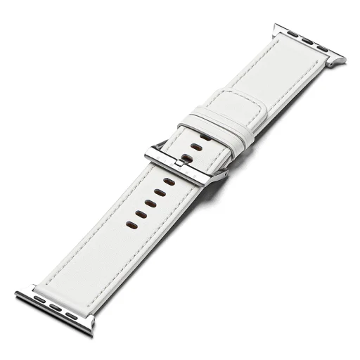  Ringke - Bőr Egy Alapvető Márkás - Apple Watch 1/2/3/4/5/6/7/8/9/10/SE/SE 2/Ultra/Ultra 2 (42/44/45/46/49mm) - Fehér - 2