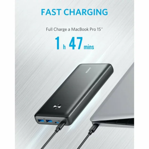  Anker - Power Bank PowerCore III Elite (A1291H11) - 2x Type-C, 2x USB, 25600mAh, 87W - Fekete - 6