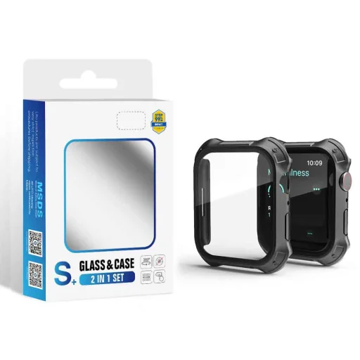  Lito - Óravédő 360 tok + Képernyővédő - Apple Watch 7 / 8 / 9 (41mm) - Kék - 7