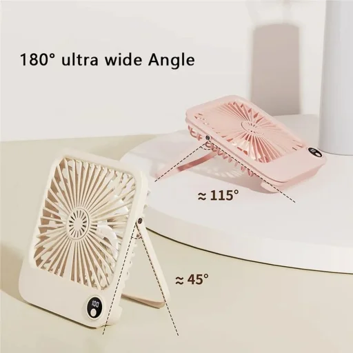 Nastaviteľný stojanový stolný ventilátor W30 fialový - 3