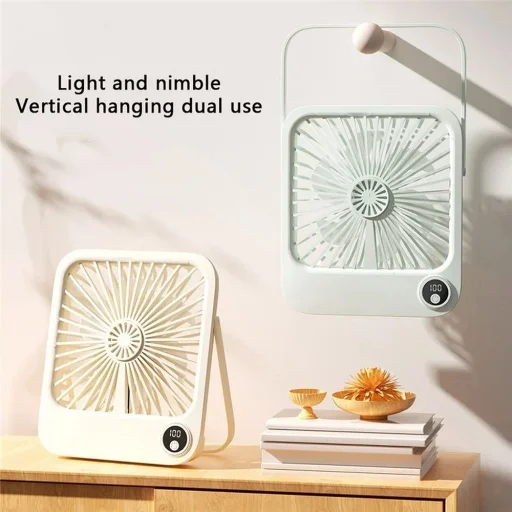Nastaviteľný stojanový stolný ventilátor W30 fialový - 5