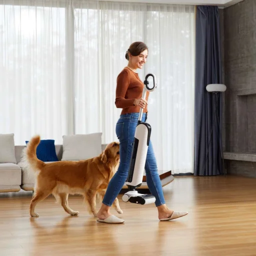 Egyszer kipróbált termék -  UWANT D100 17000Pa Álló Porszívó Felmosó Funkcióval és Töltőállomással - Fehér - 20