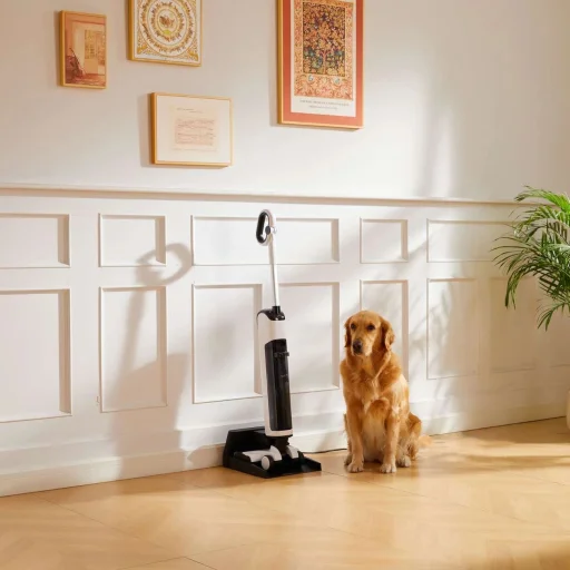 Egyszer kipróbált termék -  UWANT D100 17000Pa Álló Porszívó Felmosó Funkcióval és Töltőállomással - Fehér - 17