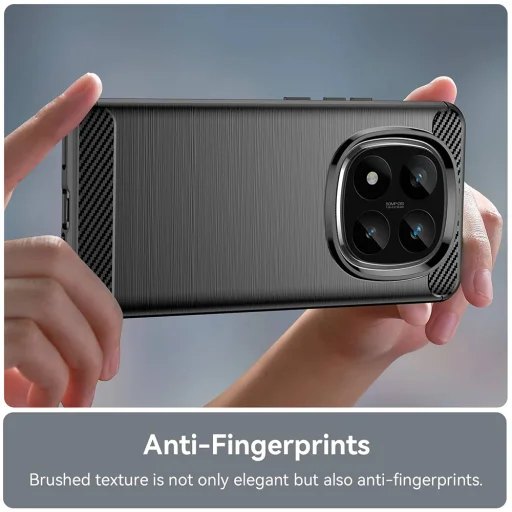  Techsuit - Karbon Szilikon - Xiaomi Poco F7 Pro - Fekete tok - 4