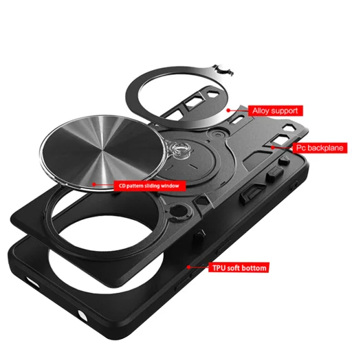  Techsuit - CamGuard Pro - Xiaomi Redmi Note 14 Pro 4G / Poco F7 - Fekete tok - 2