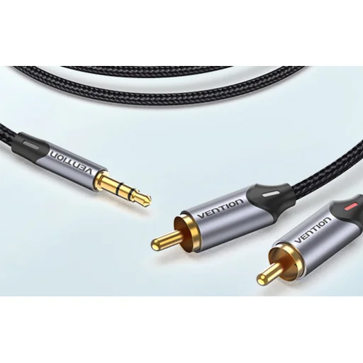 Kábel Audio 2xRCA a 3.5mm Vention BCNBK 8m (szürke) - 2