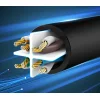 UGREEN Ethernet RJ45 lapos kábel, Cat.6, UTP, 3m (fekete) - 3