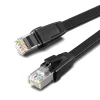 Ugreen NW134 plochý sieťový kábel s kovovými konektormi, Ethernet RJ45, Cat.8, U / FTP, 0,5m (čierny) thumbnail