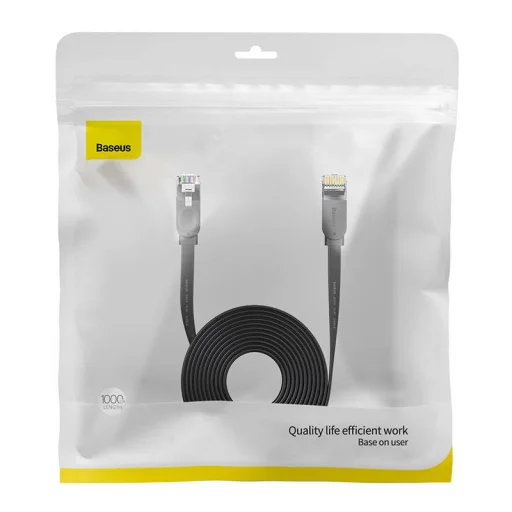 Baseus Ethernet RJ45 hálózati kábel, 1Gbps, 10m (fekete) - 6