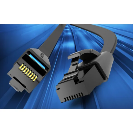 Lapos hálózati kábel UTP CAT6 Vention IBJBN RJ45 Ethernet 1000Mbps 15m Fekete - 3