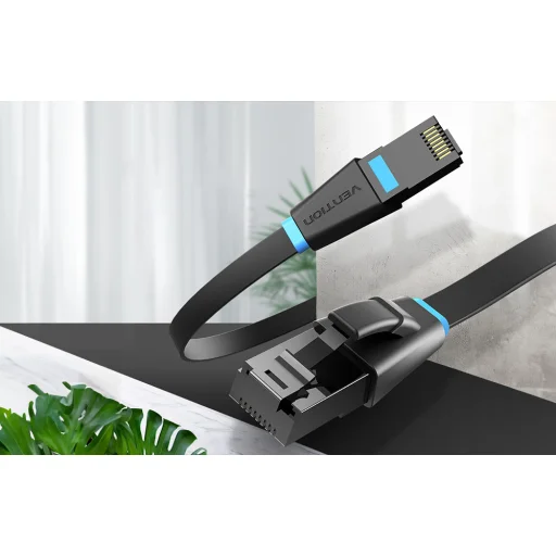 Lapos CAT6 UTP hálózati kábel Vention IBJBK RJ45 Ethernet 1000Mbps 8m fekete - 3