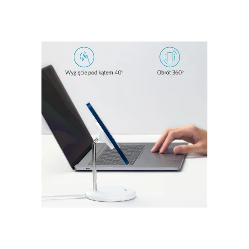 Anker Magsafe Vezeték nélküli Töltő PowerWave Select 2 az 1-ben 18W Fehér - 3