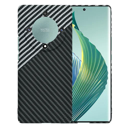  Techsuit - Karbonit Szálhéj - Honor Magic5 Lite - Lopakodó Szürke tok - 1