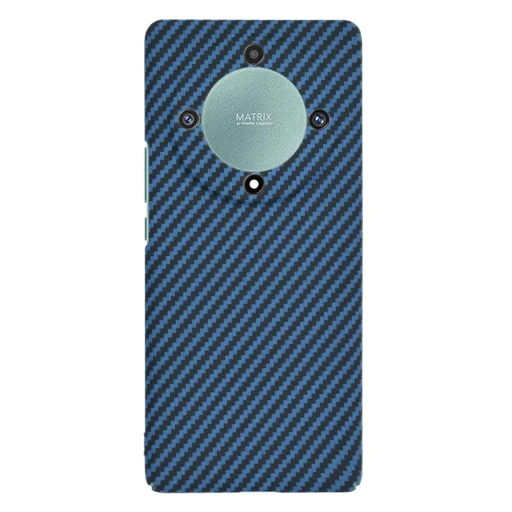 Techsuit - Karbonit Szálhéj - Honor Magic5 Lite - Ciánkék tok - 2