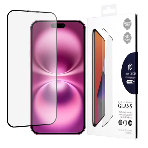  Dux Ducis - Edzett Üveg - iPhone 16 Plus - Fekete üvegfólia - 1