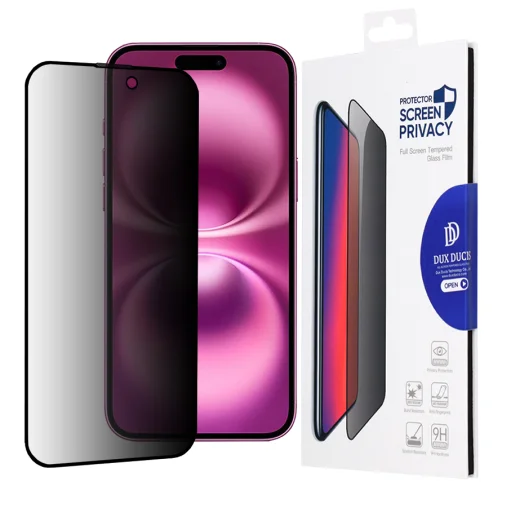  Dux Ducis - Edzett Üveg Privacy - iPhone 16 Plus - Fekete üvegfólia - 1