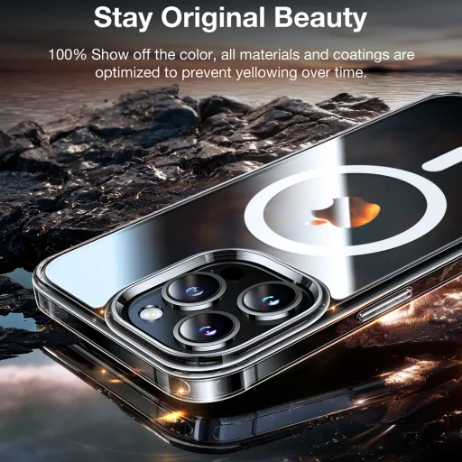 Torras - Diamond MagSafe Sorozat - iPhone 15 Pro Max - Átlátszó tok - 2