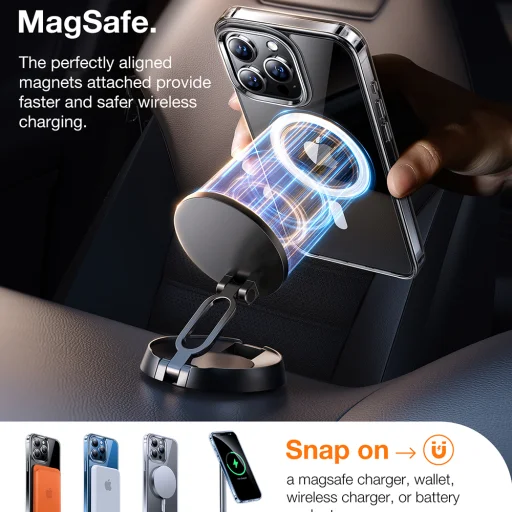 Torras - Diamond MagSafe Sorozat - iPhone 15 Pro Max - Átlátszó tok - 4