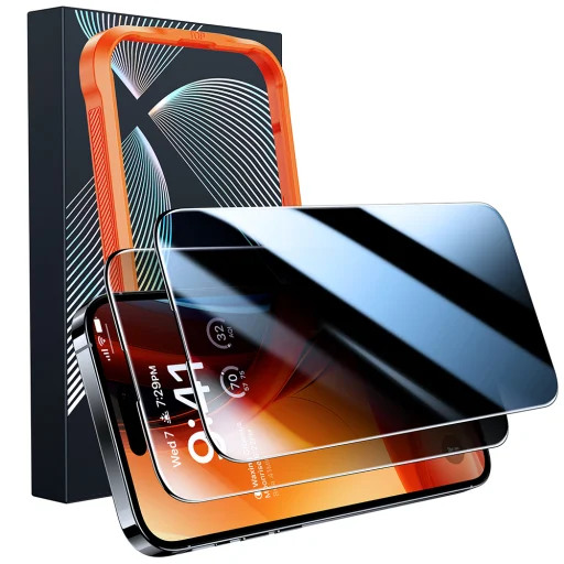 Torras - GlassGo Epic Privacy - iPhone 15 Pro Max - Fekete üvegfólia - 1