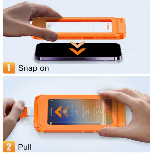 Torras - GlassGo Epic Privacy - iPhone 15 Pro Max - Fekete üvegfólia - 5