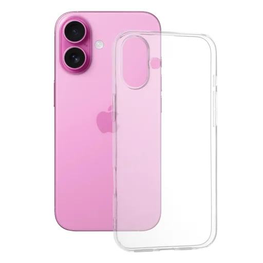  Techsuit - Áttetsző Szilikon [Nagy Lencse Kivágás] - iPhone 16 Plus - Átlátszó tok - 1
